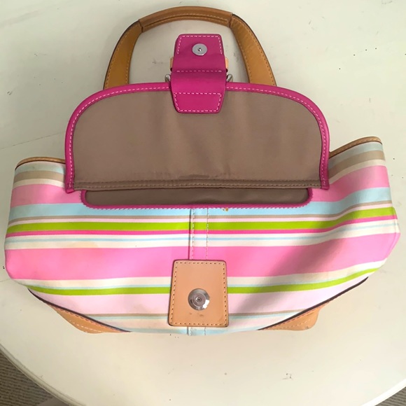 Coach Soho Striped Satchel - Picture 9 of 11